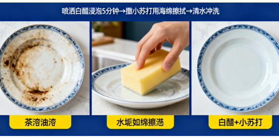 陶瓷清潔難題：一招搞定頑固污漬，省時省力!